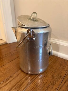 Unbranded Silver Stainless Steel Tea Kettle with Glass Knob